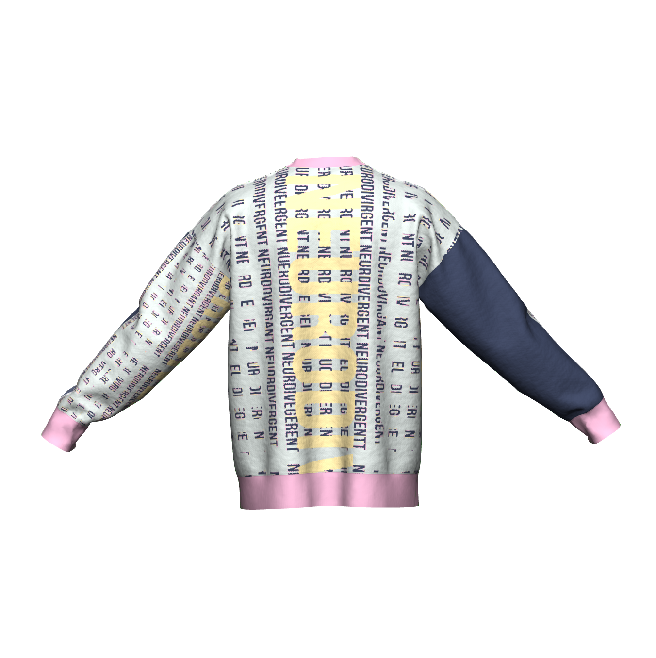 Unisex Jacquard Crewneck Knitted Sweater Relaxed Fit - Neurodivergent - JUX