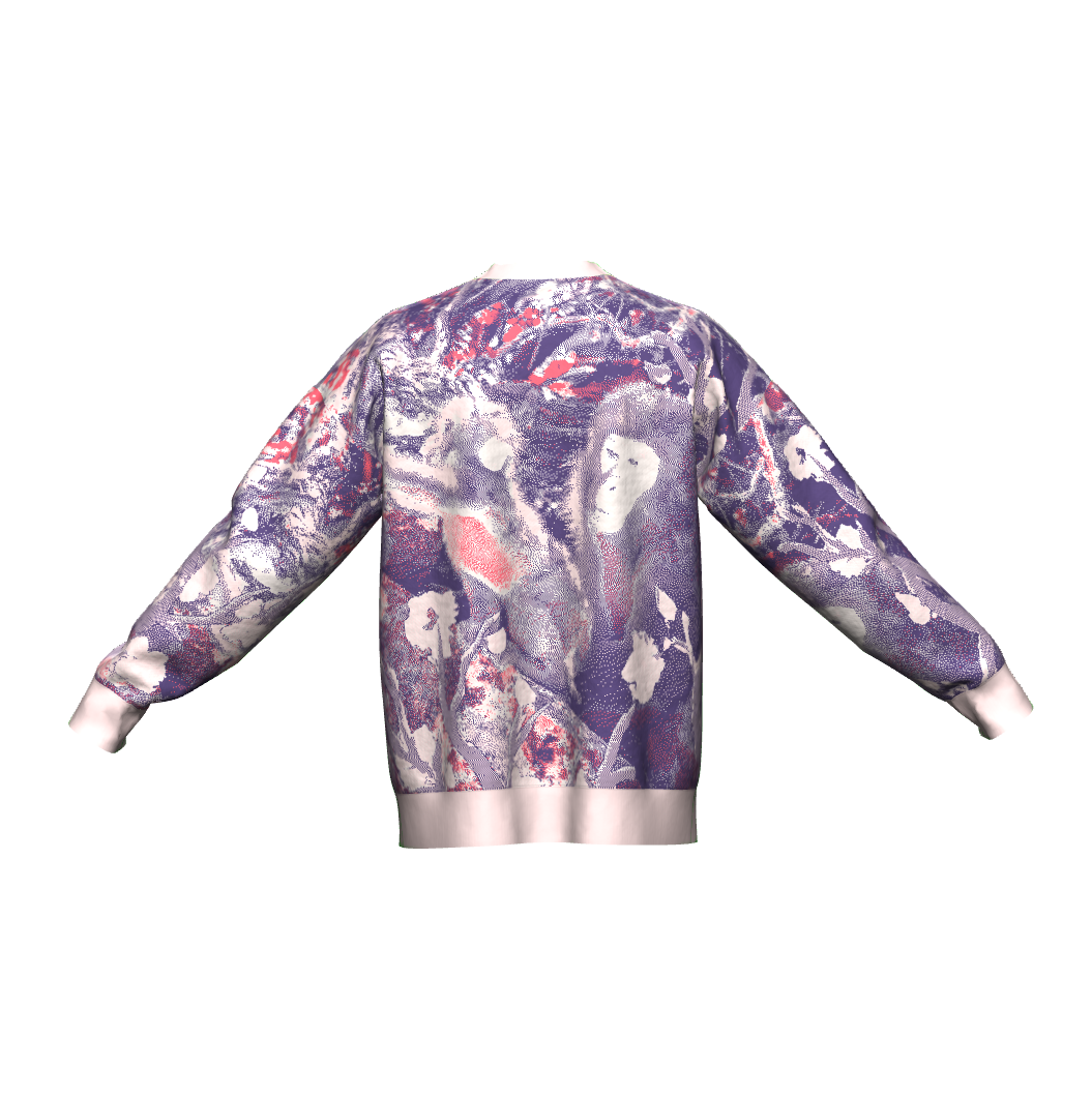 Unisex Jacquard Crewneck Knitted Sweater Relaxed Fit - JUX