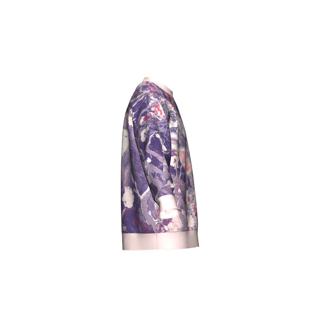 Unisex Jacquard Crewneck Knitted Sweater Relaxed Fit - JUX
