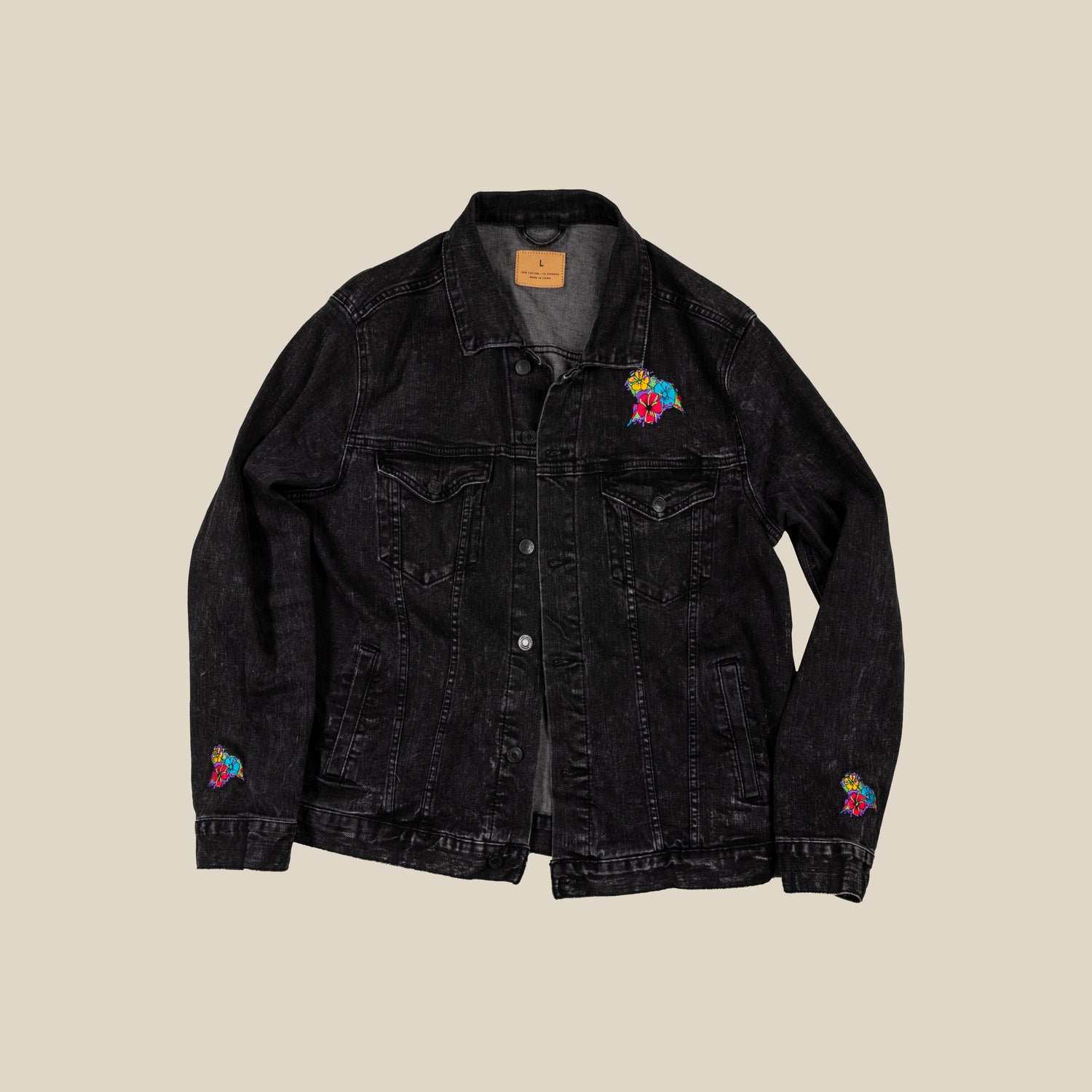 Unisex Embroidered Denim Jacket - JUX