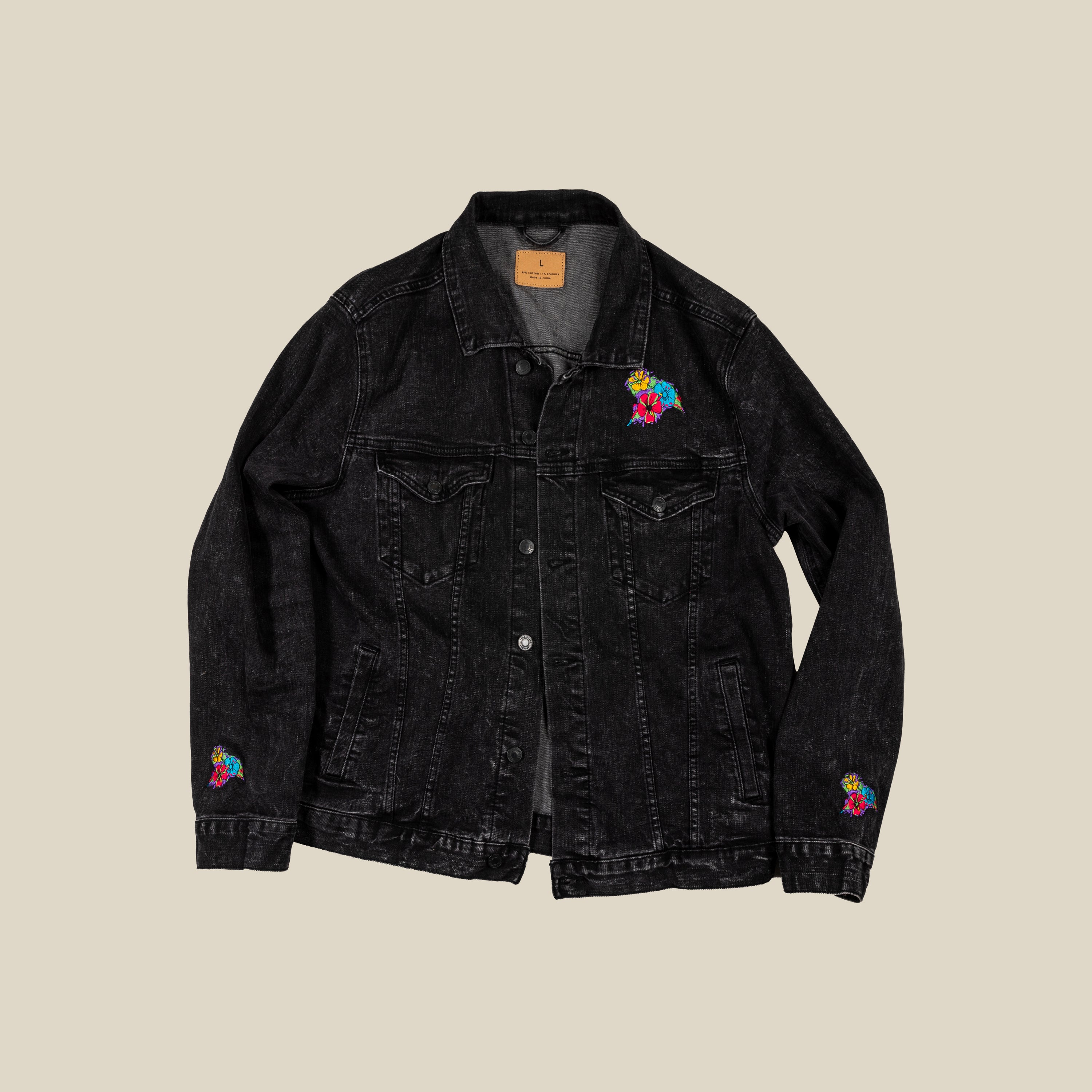 Unisex Embroidered Denim Jacket - JUX