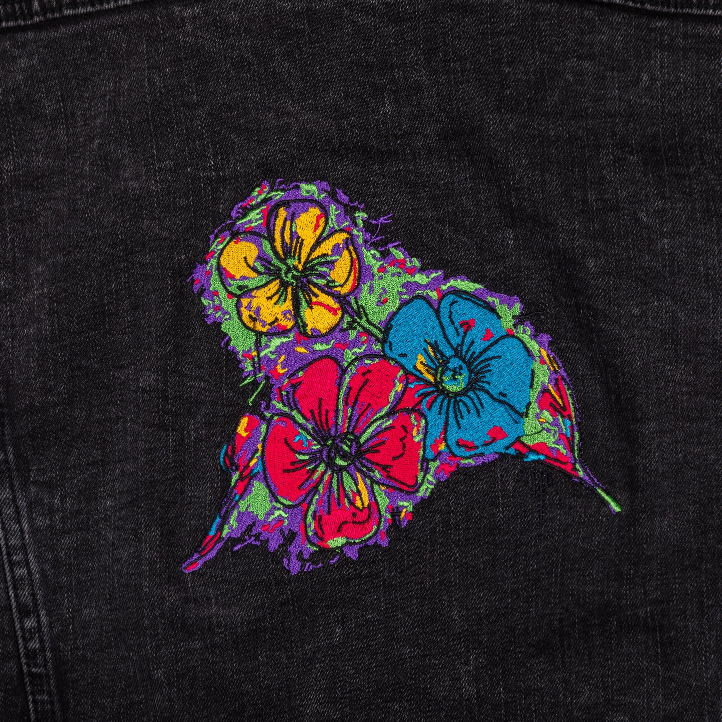 Unisex Embroidered Denim Jacket