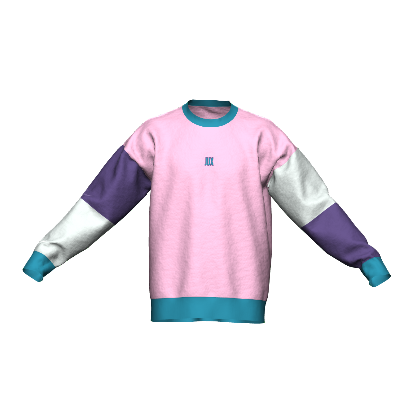 Unisex Jacquard Crewneck Knitted Sweater Relaxed Fit - JUX