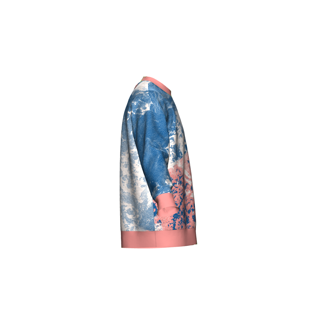 Unisex Jacquard Crewneck Knitted Sweater Relaxed Fit - JUX