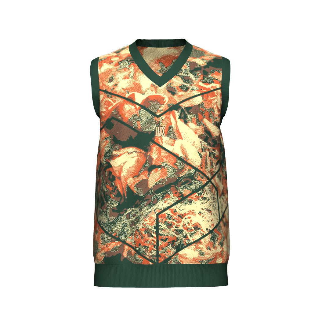Unisex Jacquard Knitted V-Neck Sweater Vest - JUX