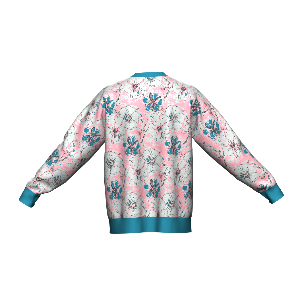 Unisex Jacquard Crewneck Knitted Sweater Relaxed Fit - JUX