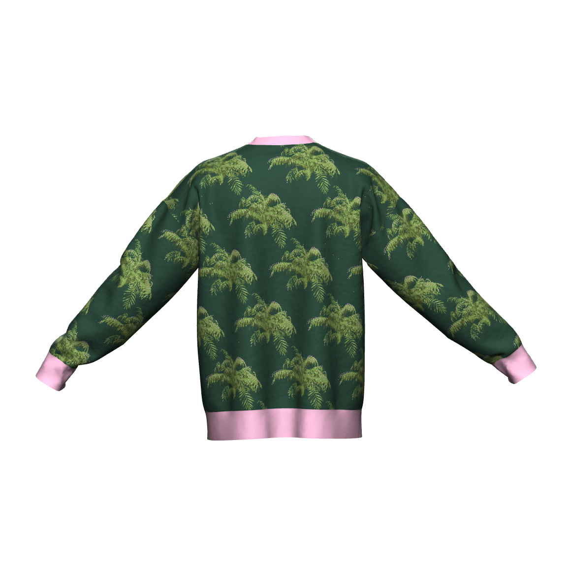 Unisex Jacquard Crewneck Knitted Sweater Relaxed Fit - JUX