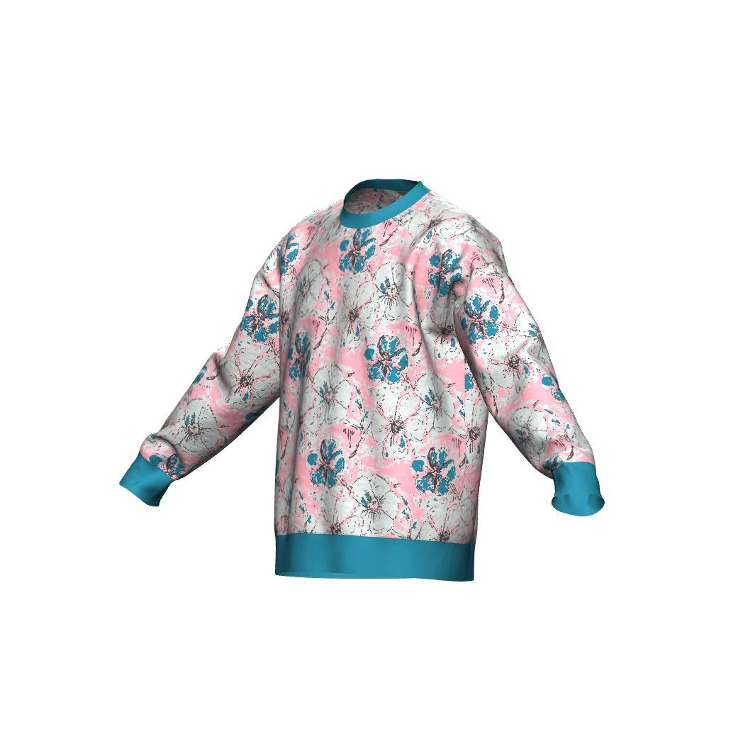 Unisex Jacquard Crewneck Knitted Sweater Relaxed Fit - JUX