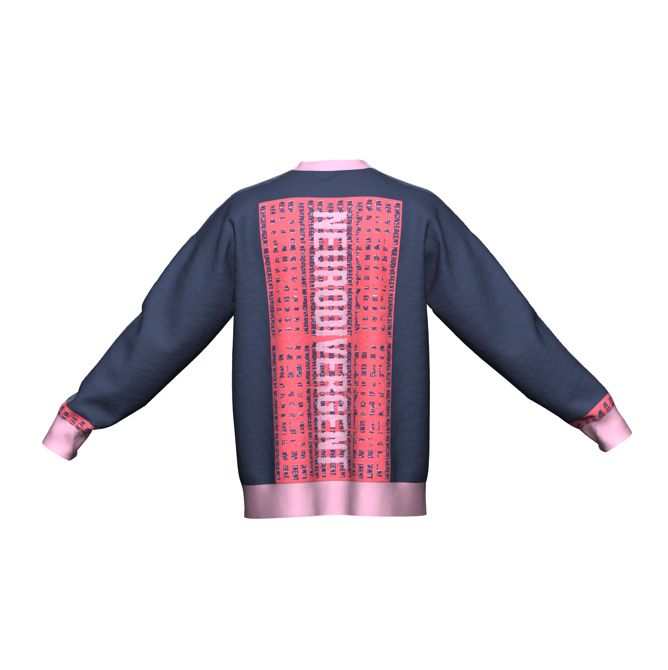 Unisex Jacquard Crewneck Knitted Sweater Relaxed Fit - Neurodivergent - JUX
