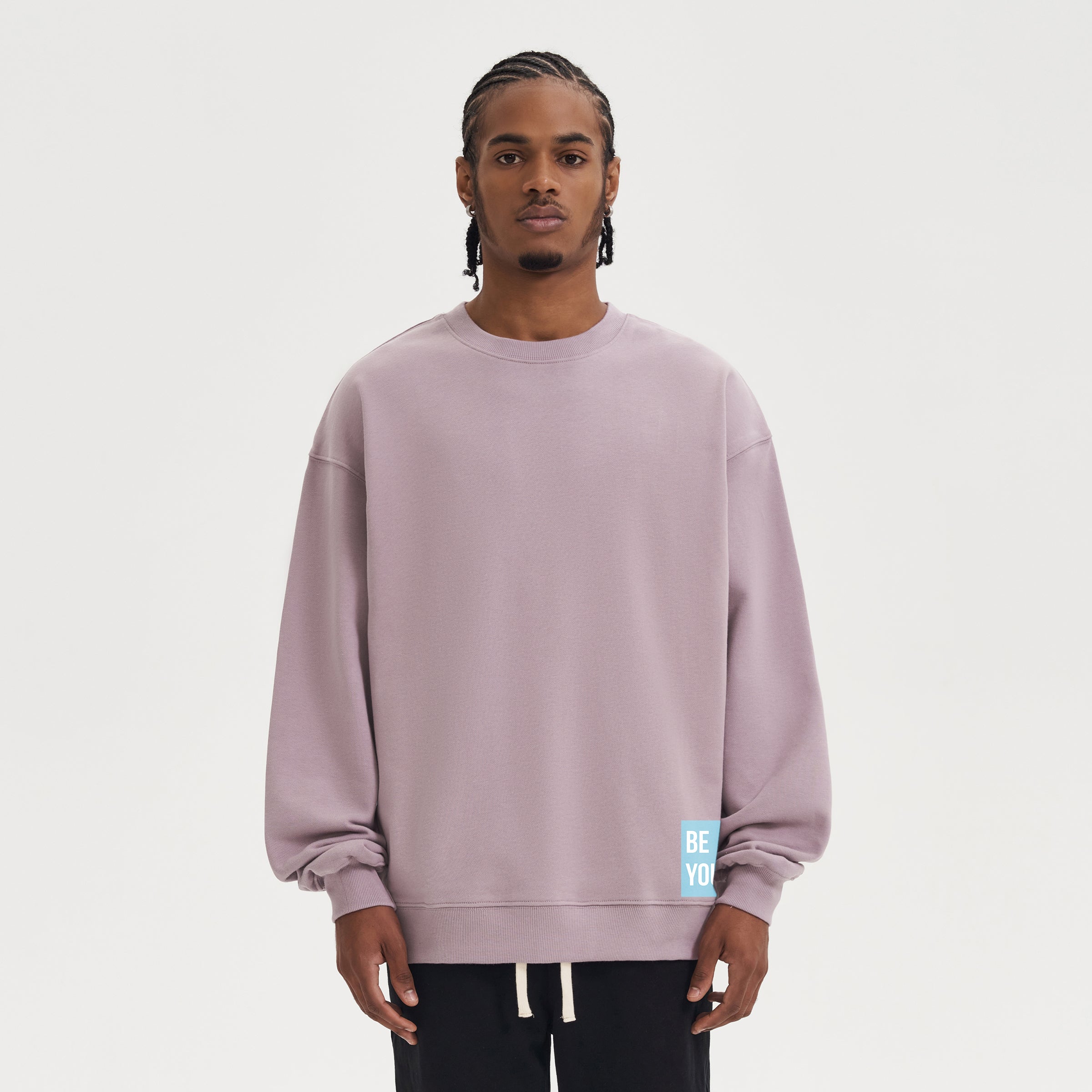 Unisex Embroidered Heavyweight Oversized Sweatshirt - BE YOU - JUX