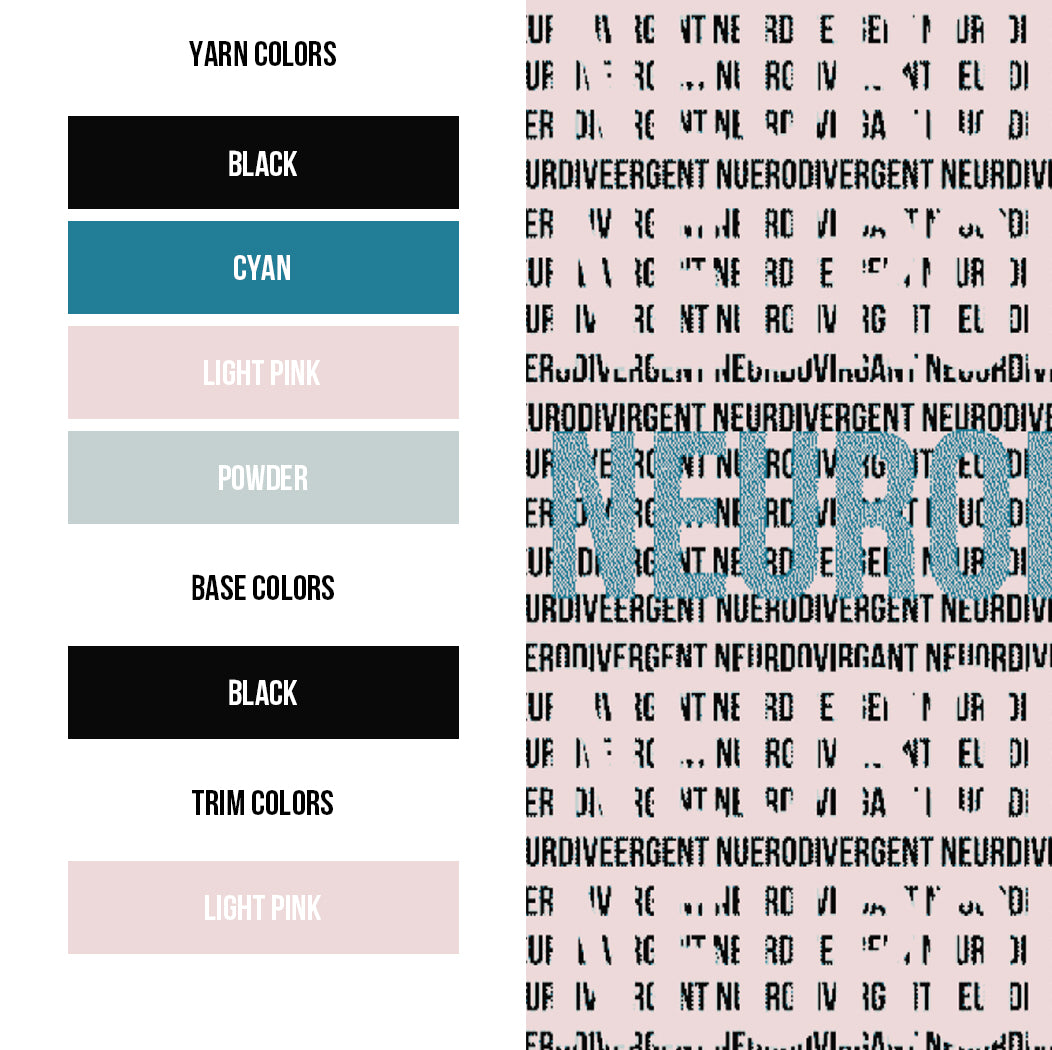Jacquard Knitted Blanket - Neurodivergent - JUX