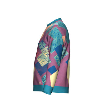 Unisex Jacquard Crewneck Knitted Sweater Classic Fit
