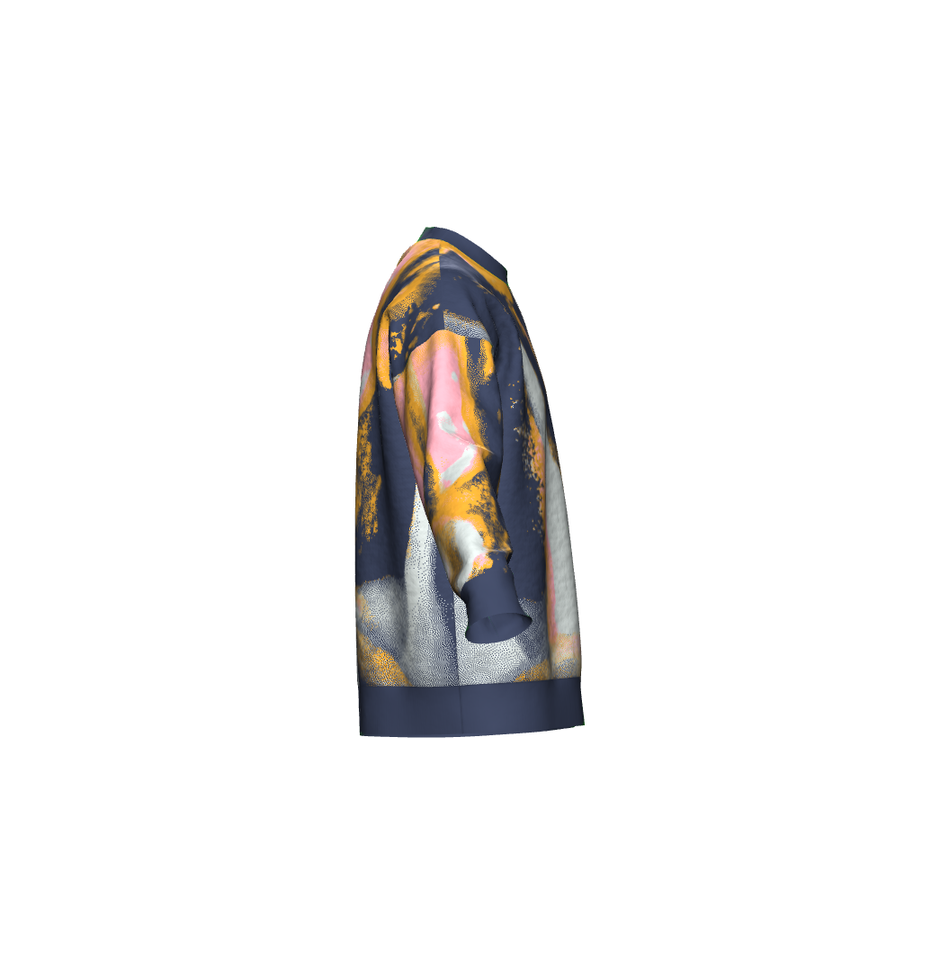 Unisex Jacquard Crewneck Knitted Sweater Relaxed Fit - JUX