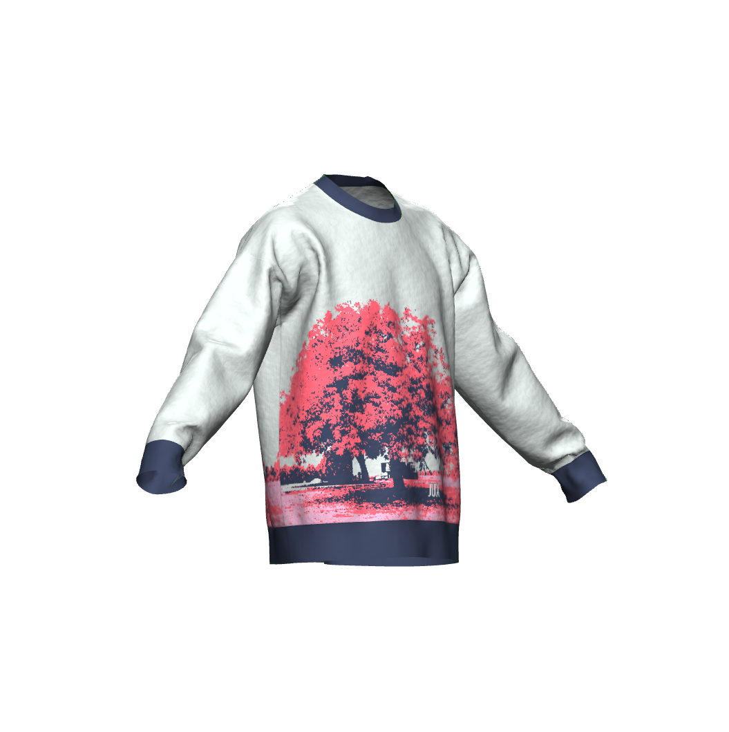 Unisex Jacquard Crewneck Knitted Sweater Relaxed Fit - JUX
