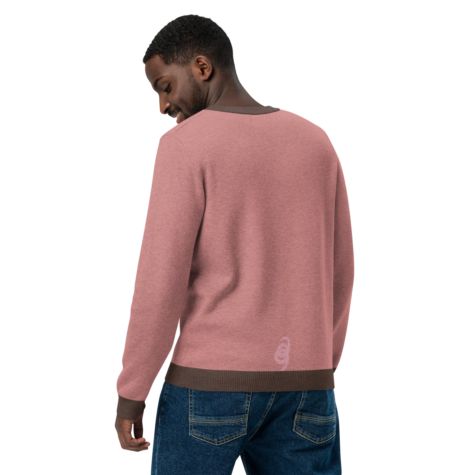 Unisex Jacquard Crewneck Knitted Sweater Classic Fit - PIG - JUX