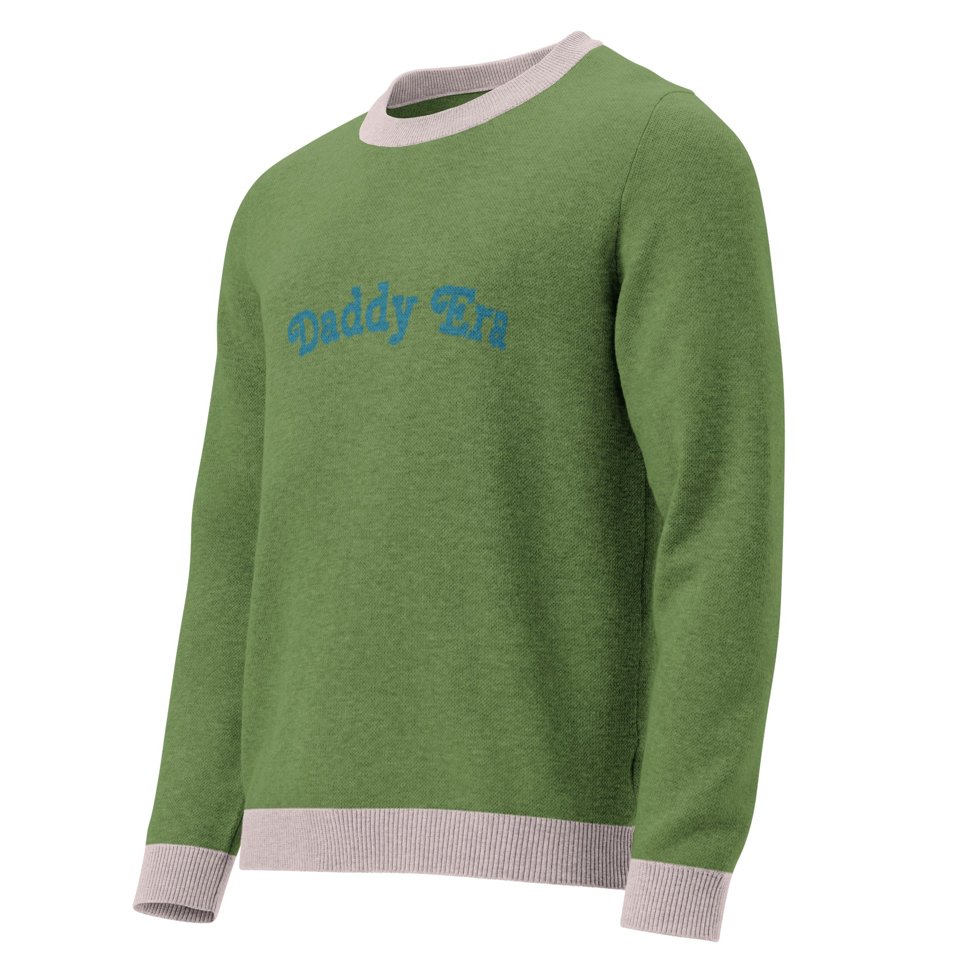 Unisex Jacquard Crewneck Knitted Sweater Classic Fit - Daddy Era - JUX