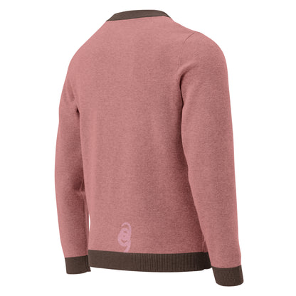 Unisex Jacquard Crewneck Knitted Sweater Classic Fit - PIG