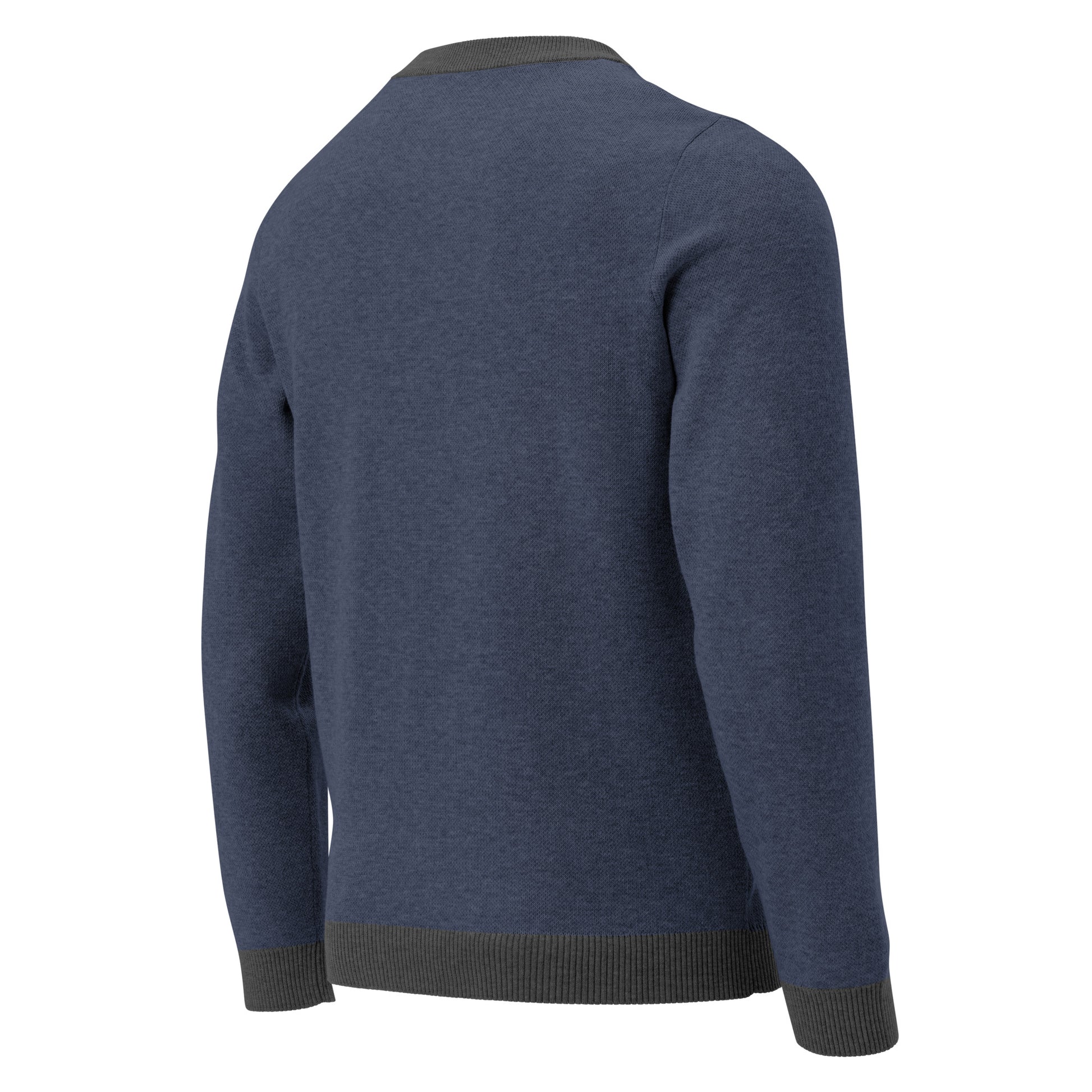 Unisex Jacquard Crewneck Knitted Sweater Classic Fit - Fem Top - JUX