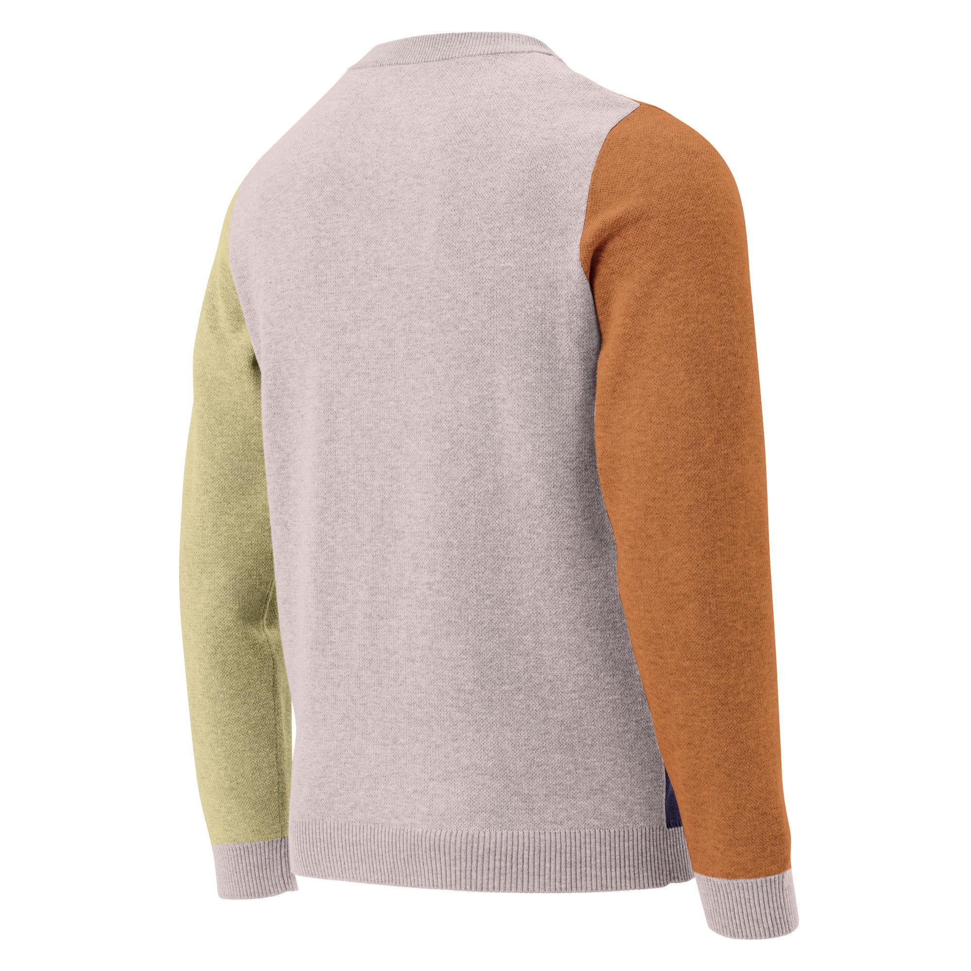 Unisex Jacquard Crewneck Knitted Sweater Classic Fit - NOT BASIC - JUX