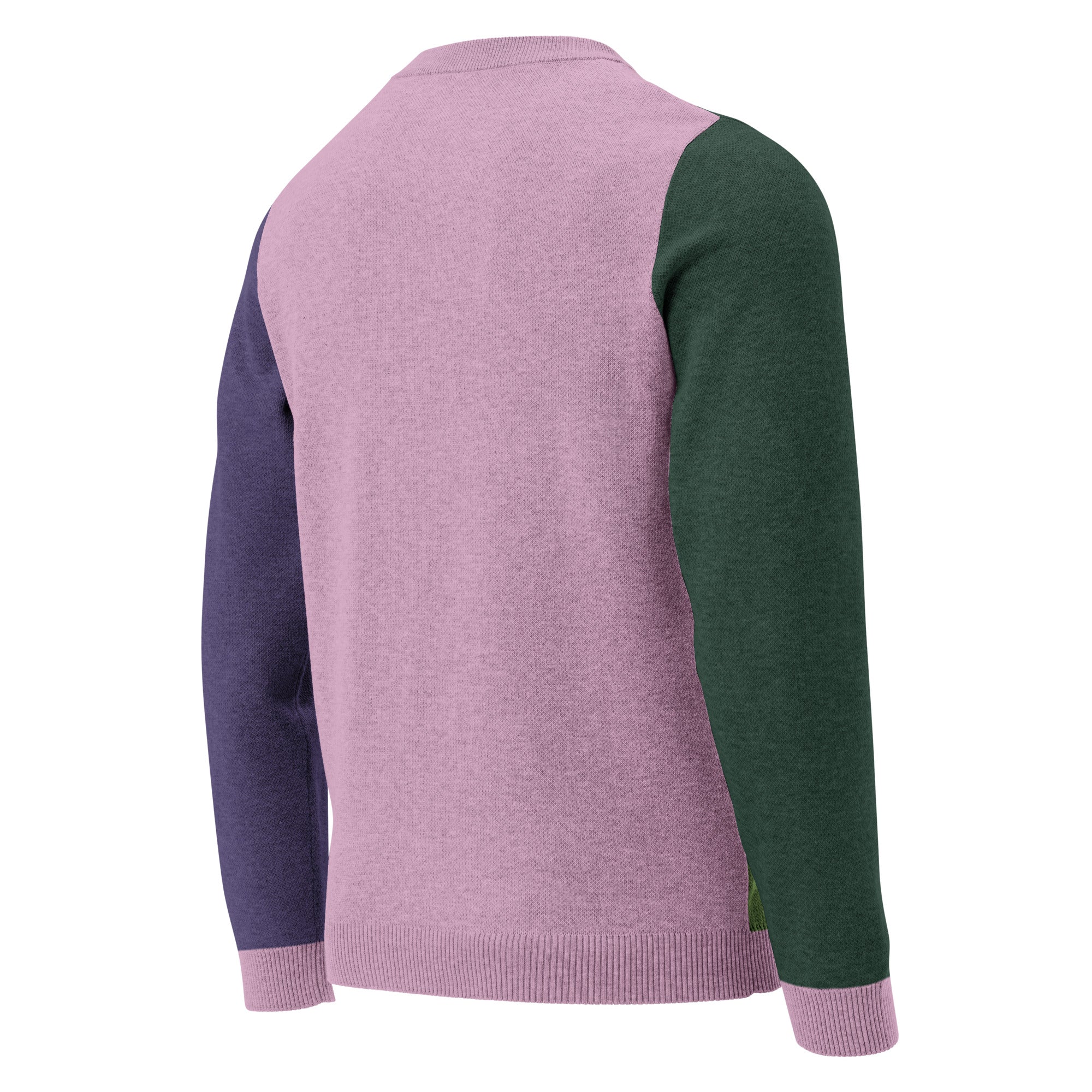 Unisex Jacquard Crewneck Knitted Sweater Classic Fit - NOT BASIC - JUX