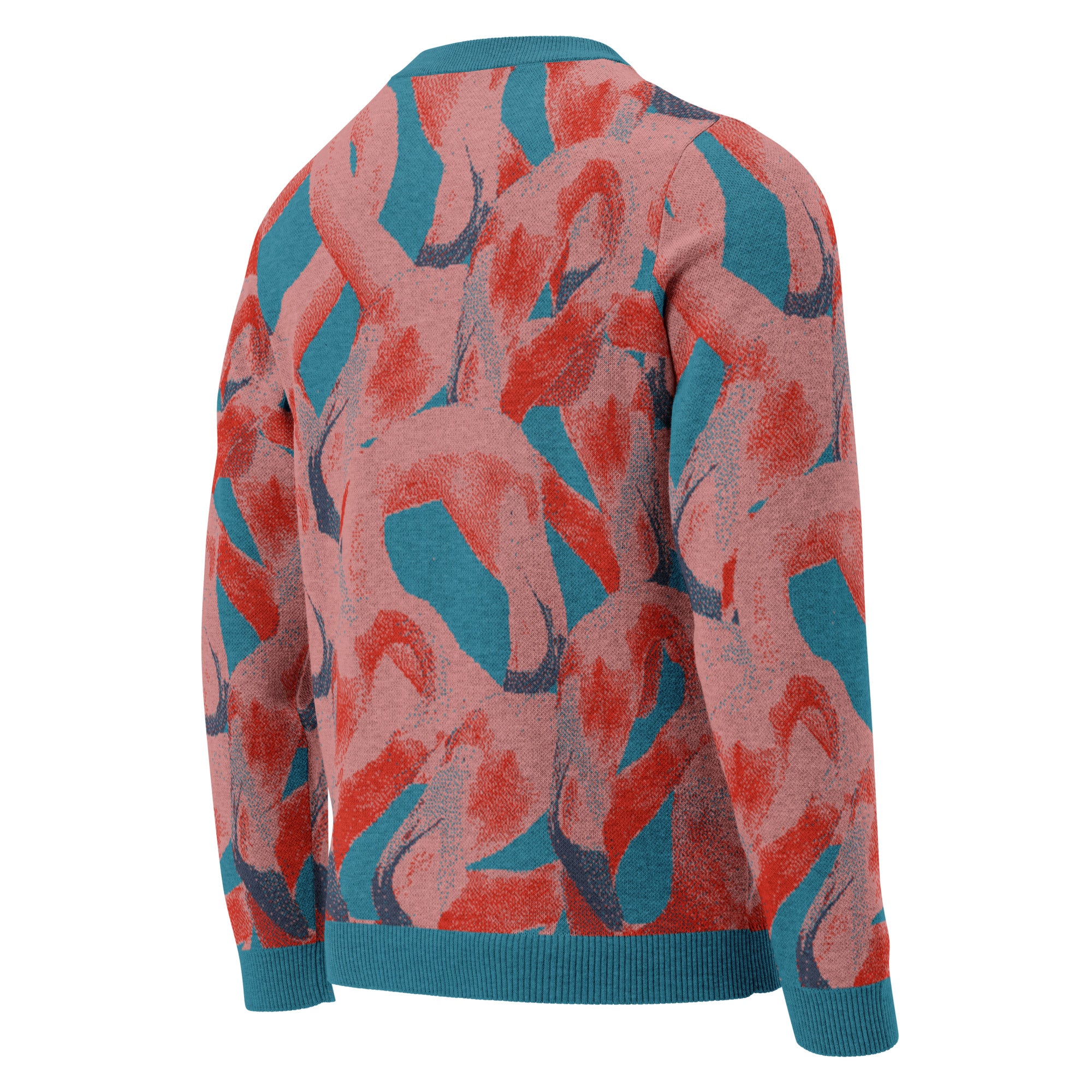 Unisex Jacquard Crewneck Knitted Sweater Classic Fit - JUX