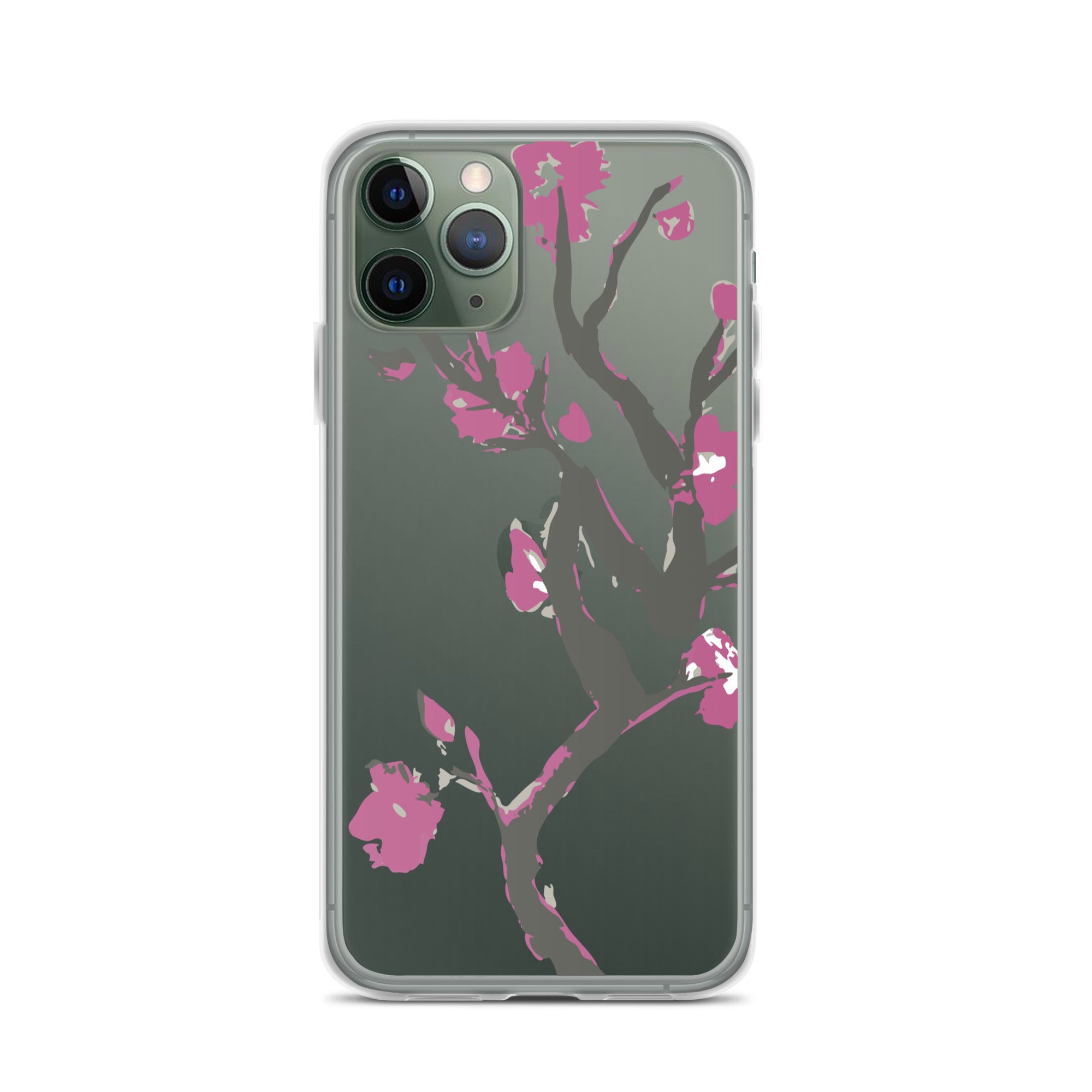 Clear iPhone Mobile Phone Case Cherry Blossom Clear