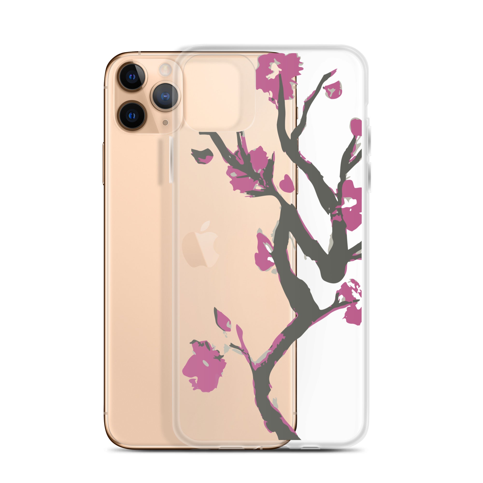 Clear iPhone Mobile Phone Case Cherry Blossom Clear