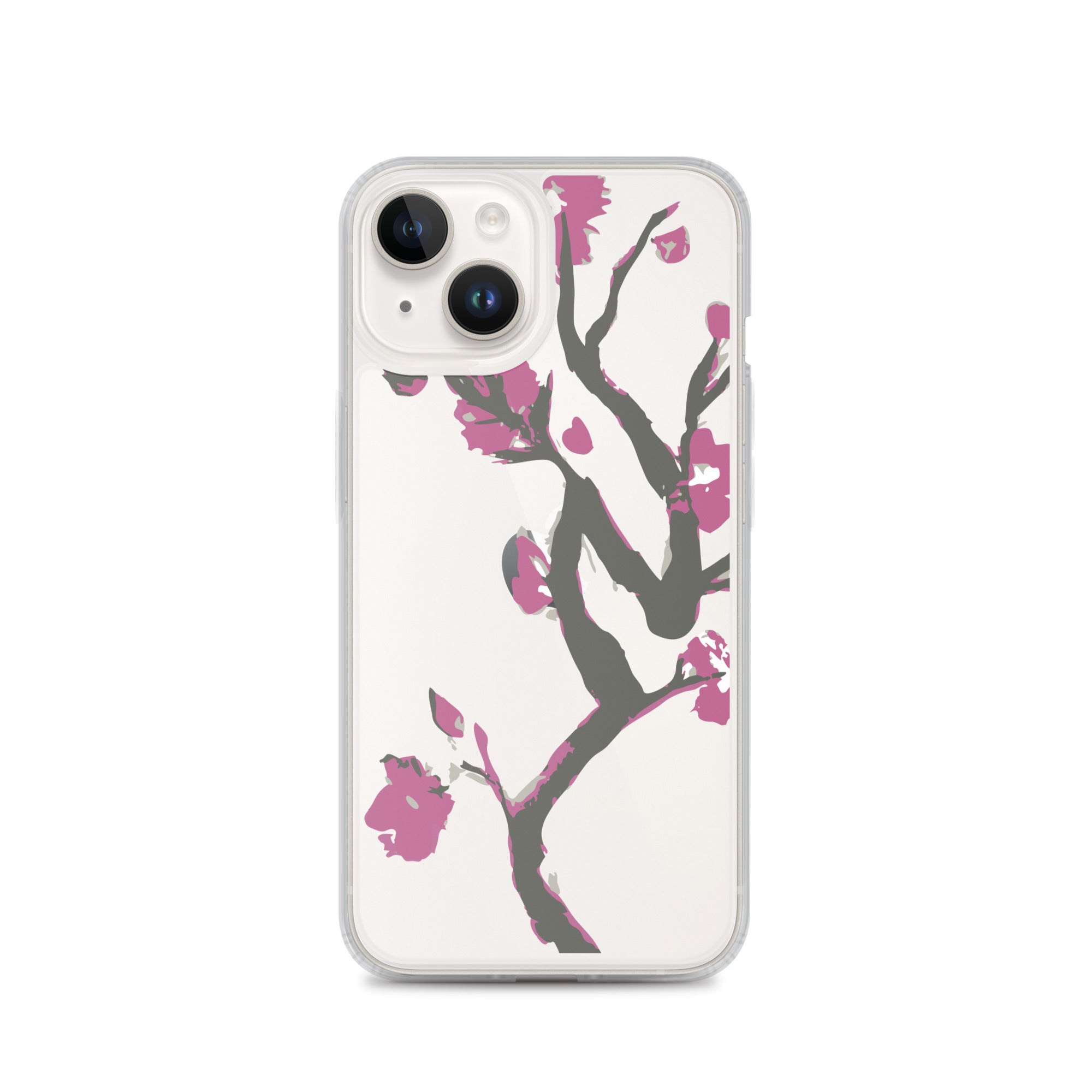 Clear iPhone Mobile Phone Case Cherry Blossom Clear