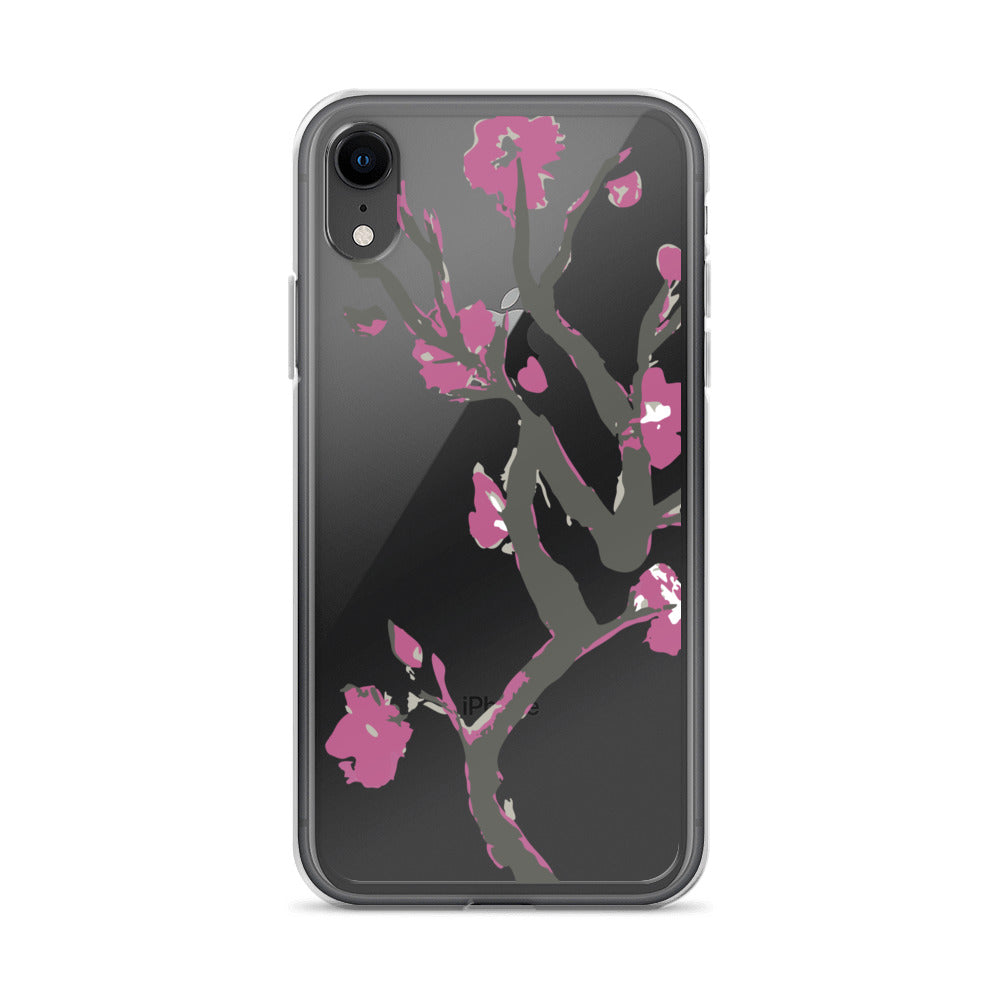Clear iPhone Mobile Phone Case Cherry Blossom Clear