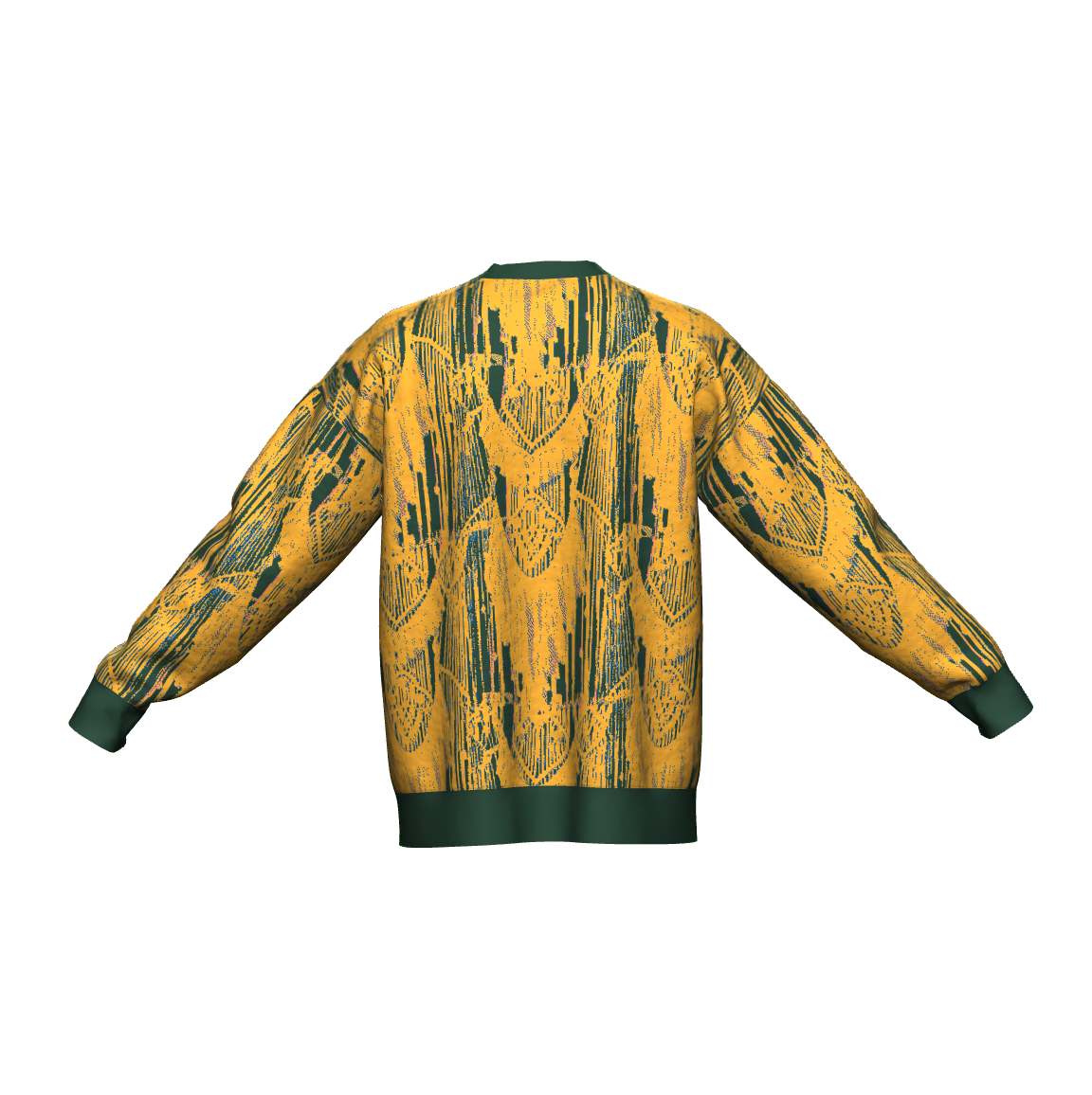 Unisex Jacquard Crewneck Knitted Sweater Relaxed Fit - JUX