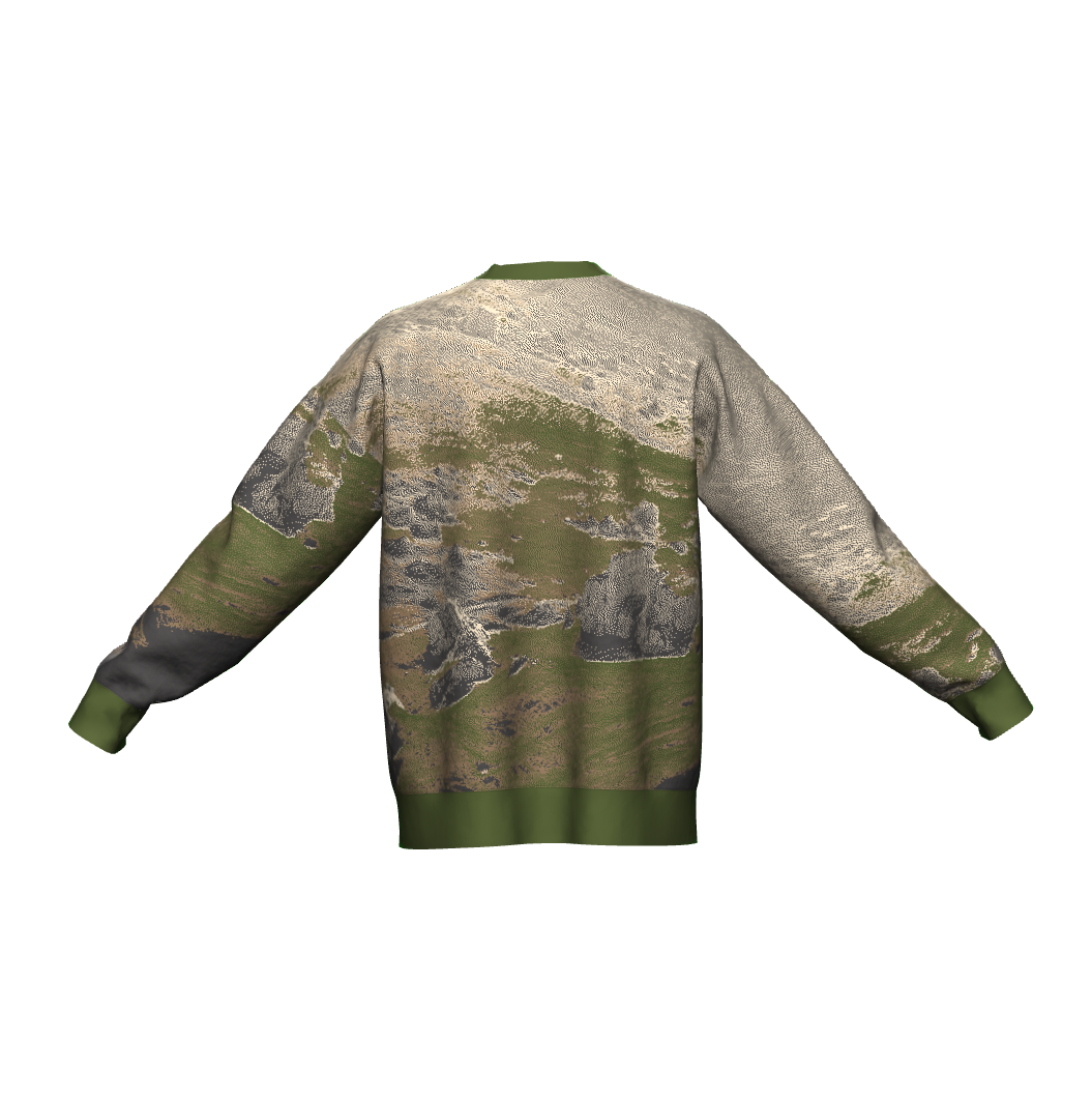 Unisex Jacquard Crewneck Knitted Sweater Relaxed Fit - JUX