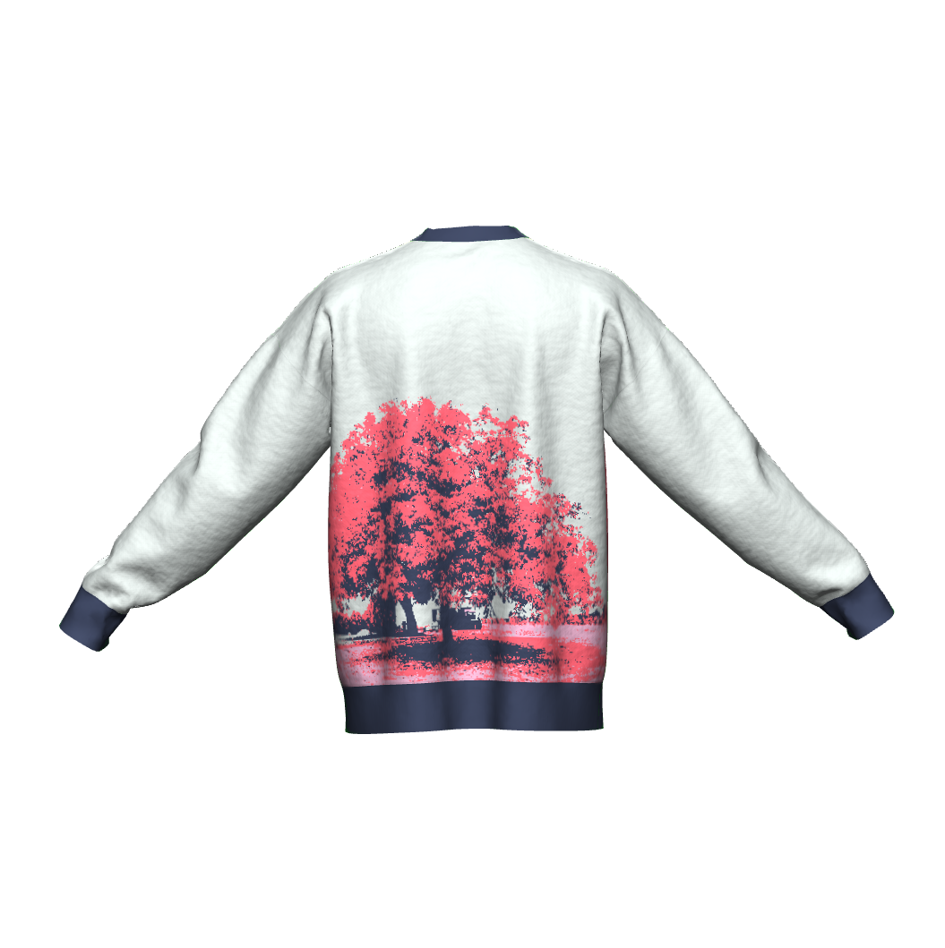 Unisex Jacquard Crewneck Knitted Sweater Relaxed Fit - JUX