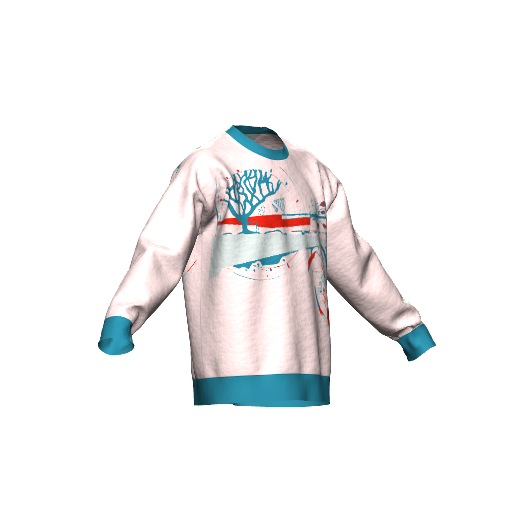 Unisex Jacquard Crewneck Knitted Sweater Relaxed Fit - JUX