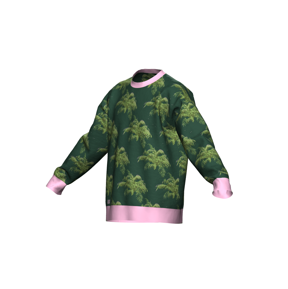 Unisex Jacquard Crewneck Knitted Sweater Relaxed Fit - JUX