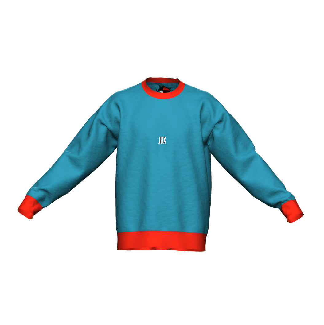 Unisex Jacquard Crewneck Knitted Sweater Relaxed Fit - JUX