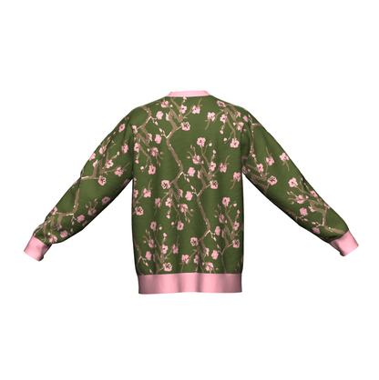 Unisex Jacquard Crewneck Knitted Sweater Relaxed Fit - JUX