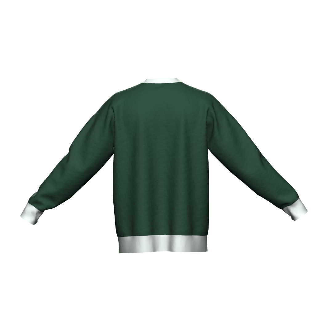 Unisex Jacquard Crewneck Knitted Sweater Relaxed Fit - JUX