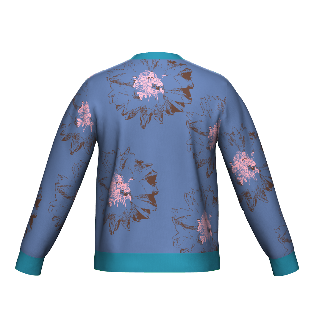 Unisex Jacquard Crewneck Knitted Sweater Classic Fit - JUX