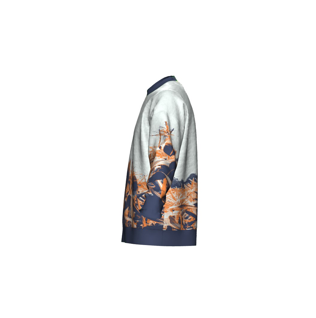 Unisex Jacquard Crewneck Knitted Sweater Relaxed Fit - JUX