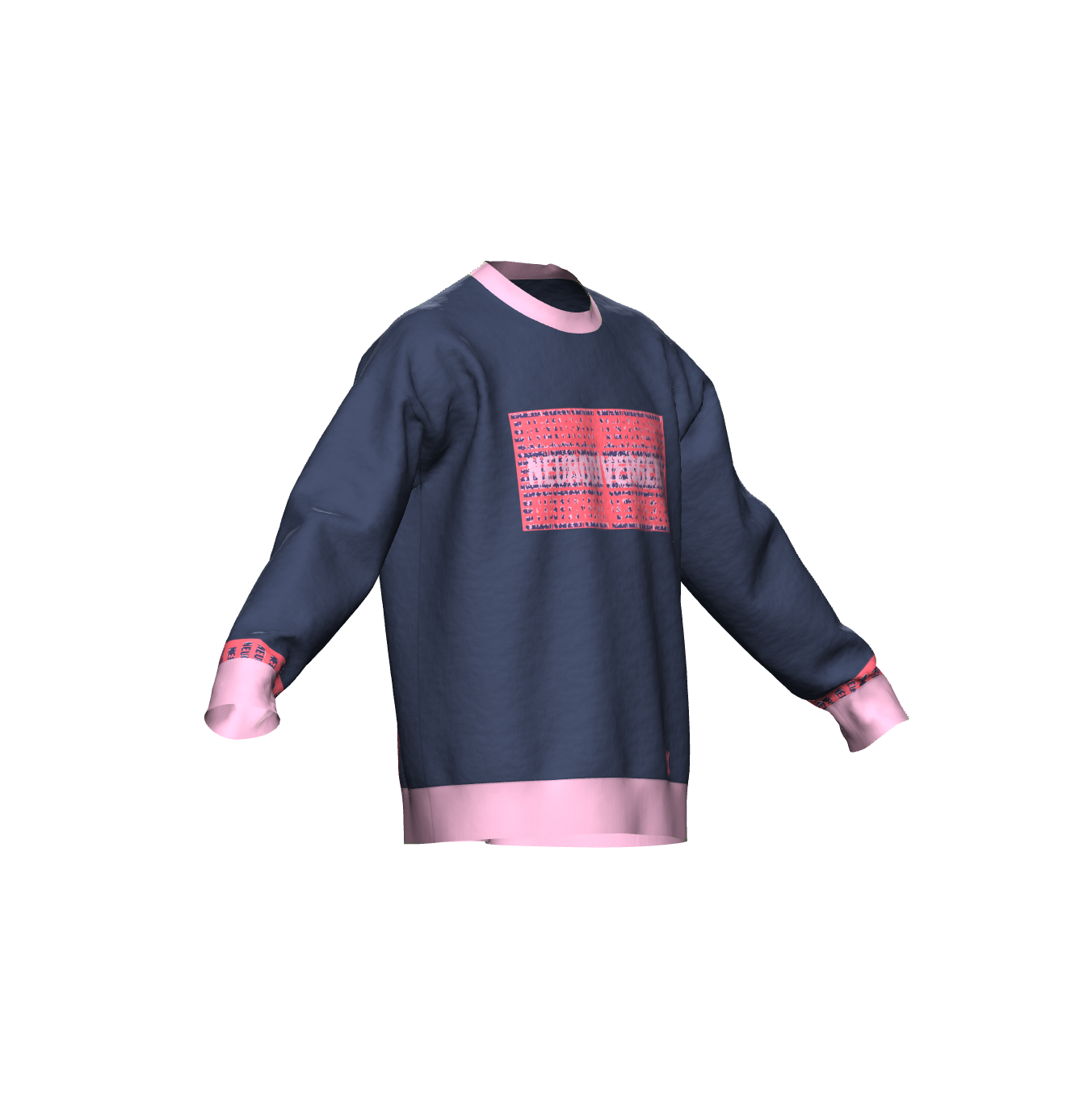 Unisex Jacquard Crewneck Knitted Sweater Relaxed Fit - Neurodivergent - JUX