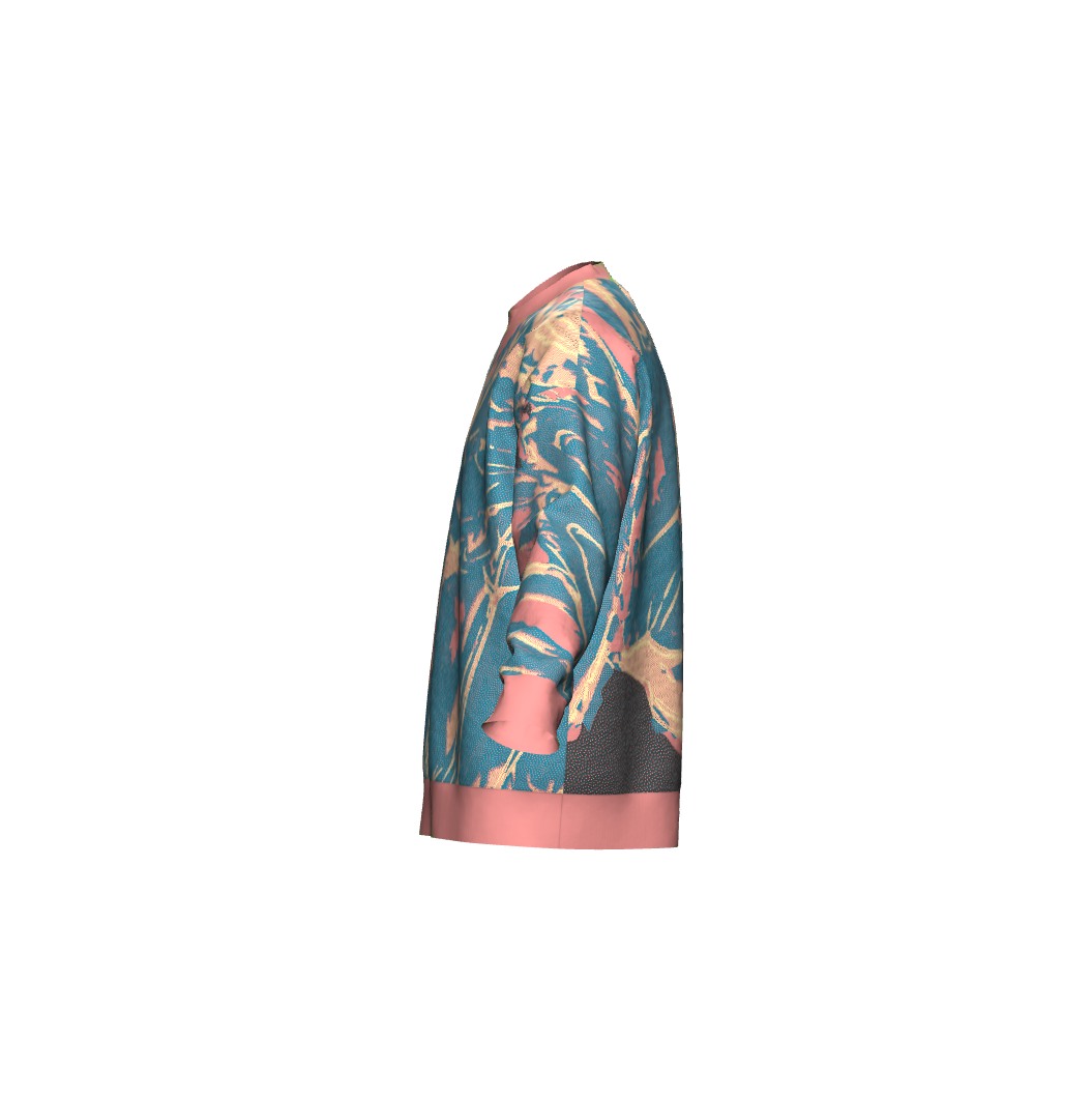 Unisex Jacquard Crewneck Knitted Sweater Relaxed Fit - JUX