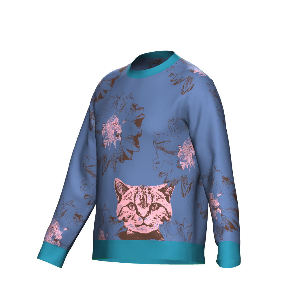 Unisex Jacquard Crewneck Knitted Sweater Classic Fit - JUX