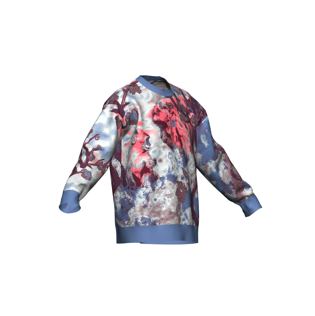 Unisex Jacquard Crewneck Knitted Sweater Relaxed Fit - JUX