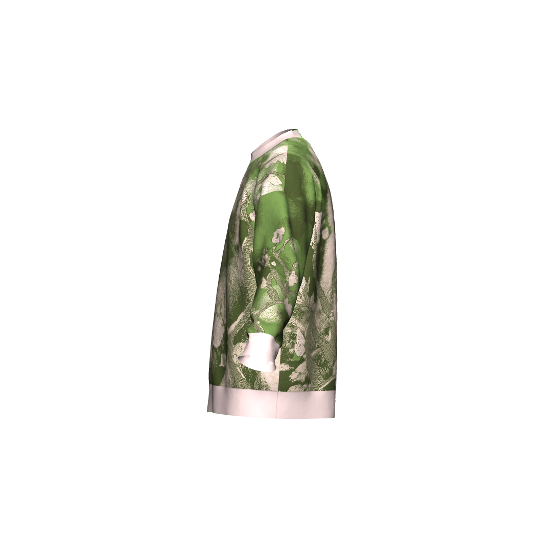 Unisex Jacquard Crewneck Knitted Sweater Relaxed Fit - JUX