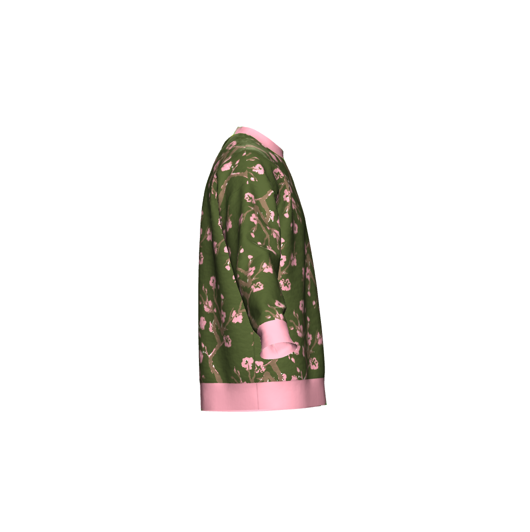 Unisex Jacquard Crewneck Knitted Sweater Relaxed Fit - JUX