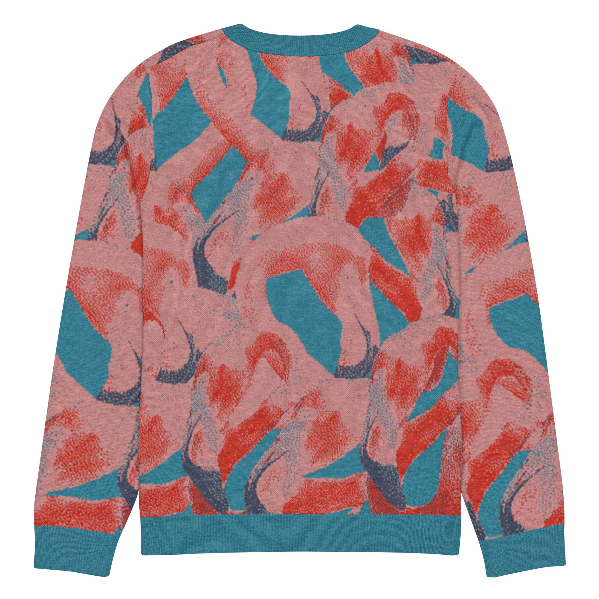 Unisex Jacquard Crewneck Knitted Sweater Classic Fit