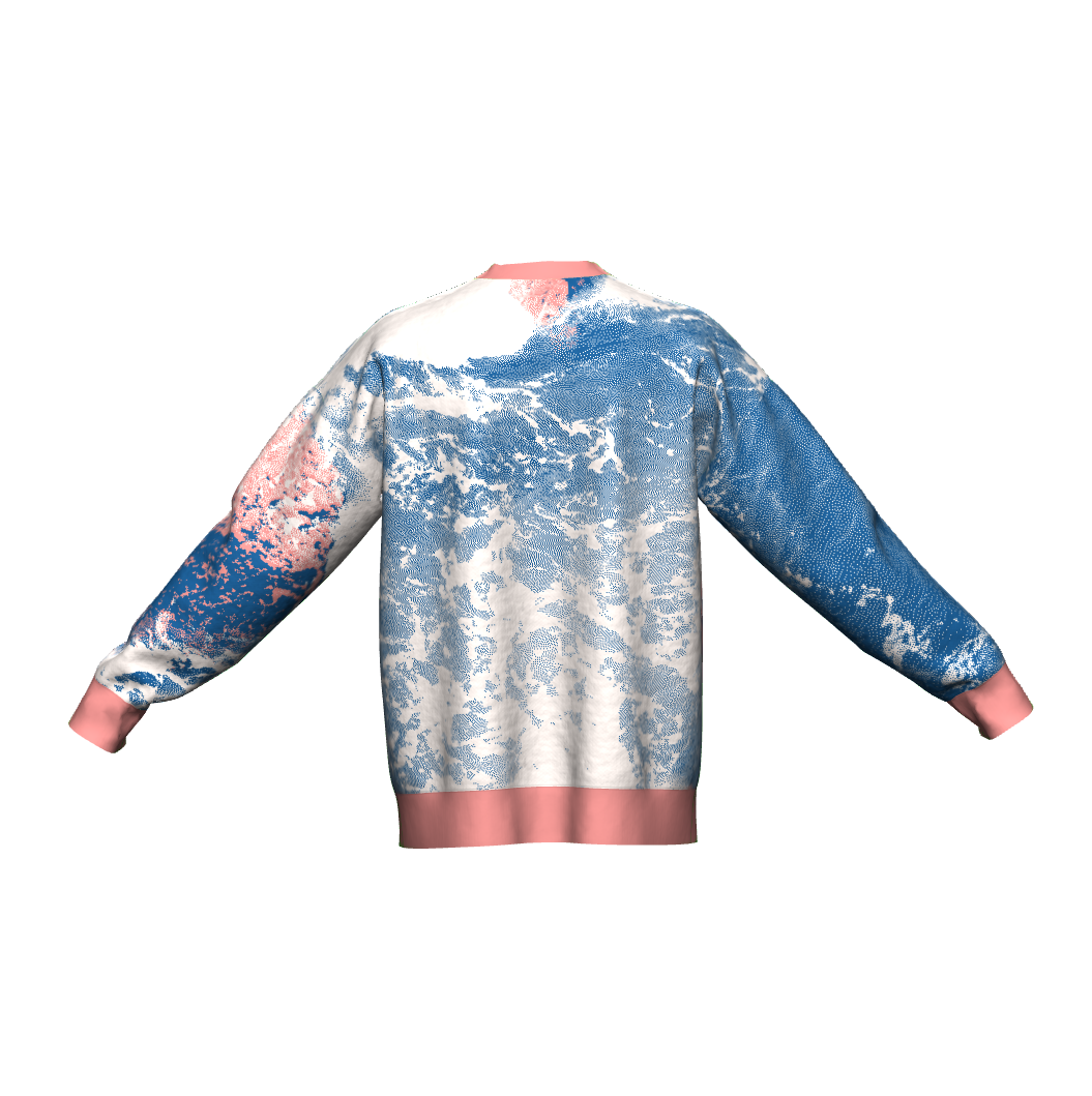 Unisex Jacquard Crewneck Knitted Sweater Relaxed Fit - JUX