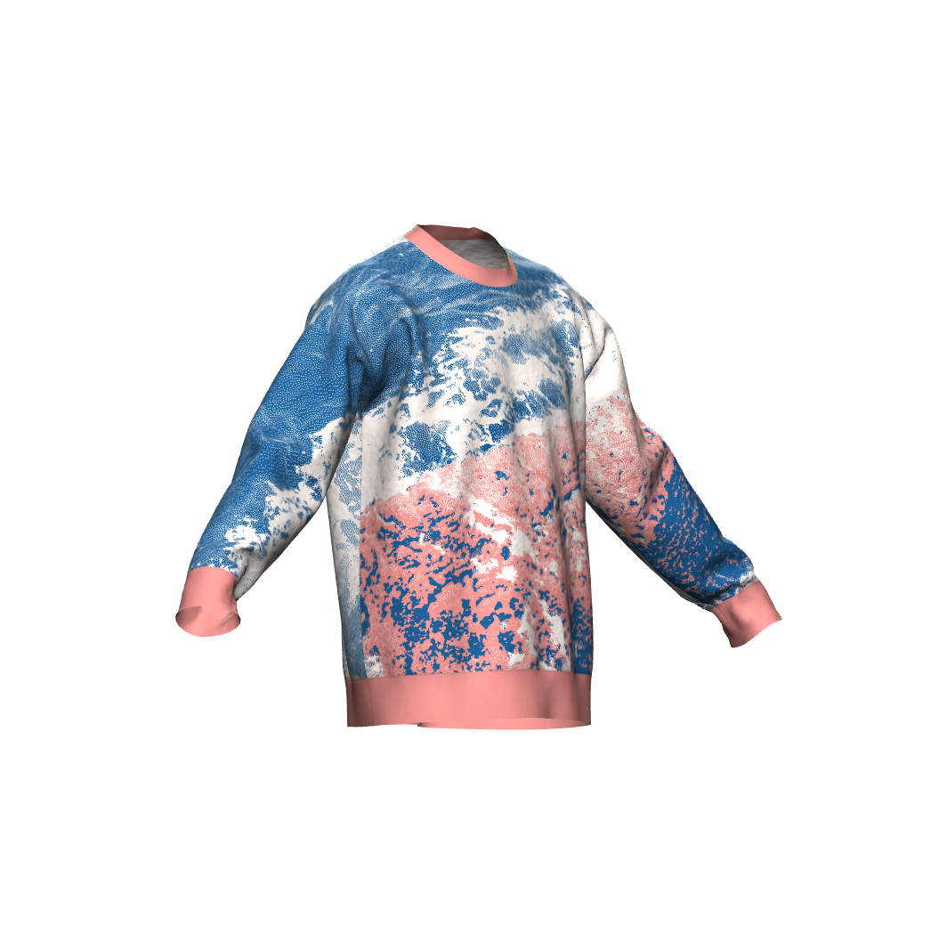 Unisex Jacquard Crewneck Knitted Sweater Relaxed Fit - JUX