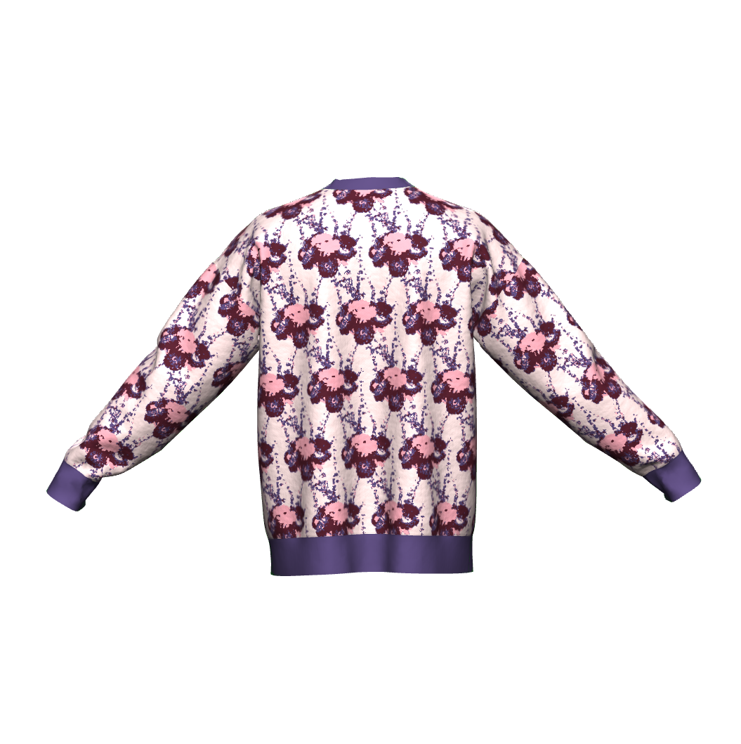Unisex Jacquard Crewneck Knitted Sweater Relaxed Fit - JUX