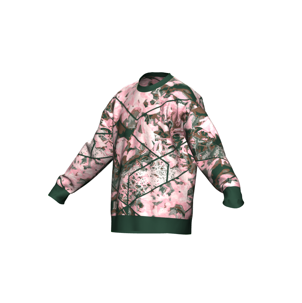 Unisex Jacquard Crewneck Knitted Sweater Relaxed Fit - JUX